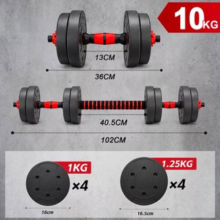Set Mancuernas 10/15/20 kg + Barra