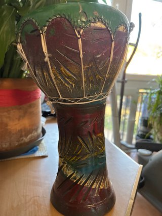 Tambor Bongo Decorativo Artesanal