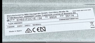 Placa de Inducción, con marcas en el cristal