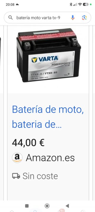 Batería Moto Varta TX9-4 / TX9-BS