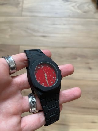 Reloj Quartz Black Red para hombre