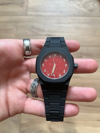Reloj Quartz Black Red para hombre