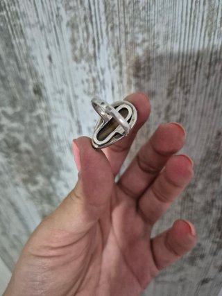 Anillo Plata Talla 16 Ojo de Tigre