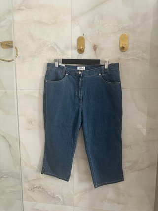 Pantalón vaquero capri Y2K talla 44