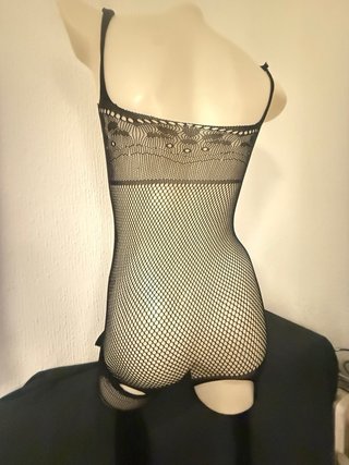 Body de rejilla con cordones