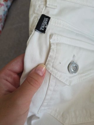 Pantalón Capri Blanco Versace Jeans Couture Talla