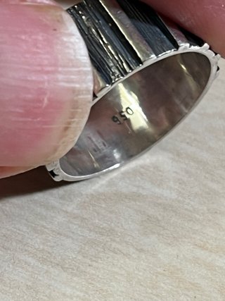 Anillo Plata 950 Cruz Corazón Ic
