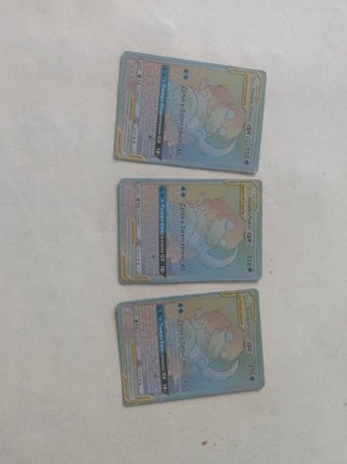 3 Cartas Pokémon Slowpoke & Psyduck GX