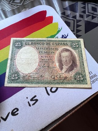 Billete 25 Pesetas Banco de España 1931