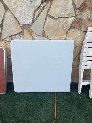 Mesa plegable de plástico para camping
