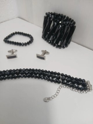 Lote Bisutería Gótica Vintage Negra