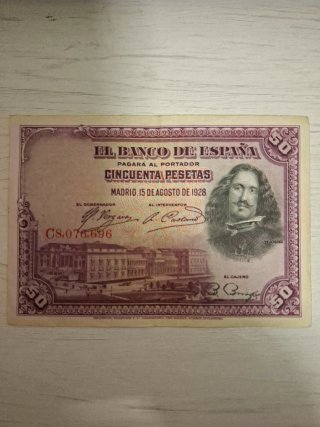Billete 50 Pesetas Banco de España 1928