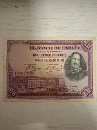 Billete 50 Pesetas Banco de España 1928