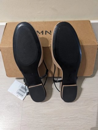 Bailarinas Mango Beige y Negro Nuevas Talla 37