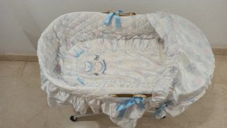 Cuna Moisés Mimbre con Soporte Metálico. Sin envio
