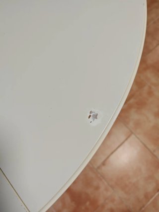 Mesa redonda extensible blanca Ikea