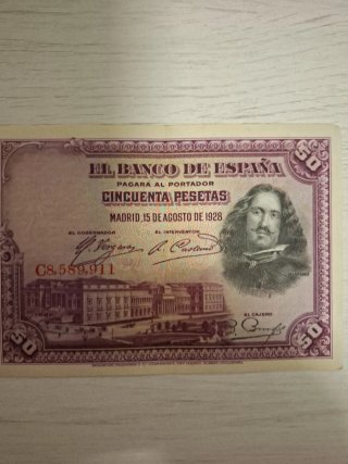 Billete 50 Pesetas Banco de España 1928