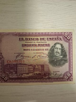 Billete 50 Pesetas Banco de España 1928