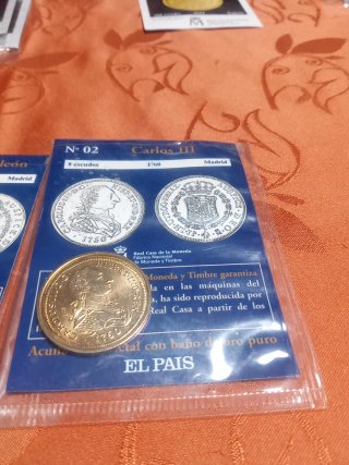 3 Monedas Copia Oficial Baño Oro Puro