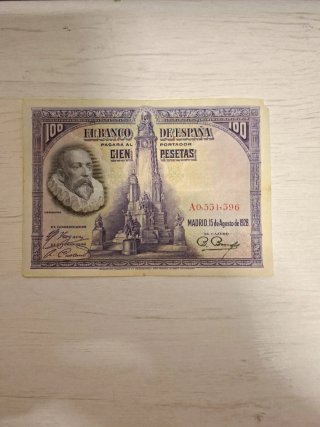 Billete 100 Pesetas Banco de España 1928