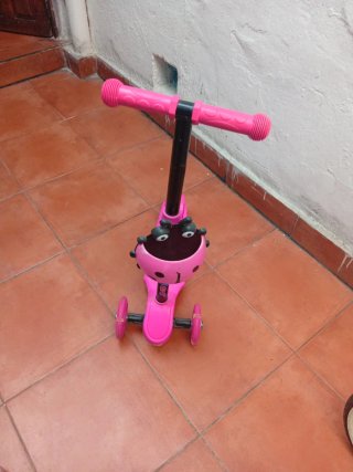 Bici niña rosa y patinete regalo