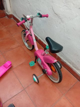 Bici niña rosa y patinete regalo