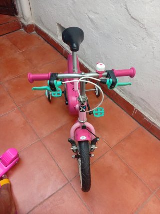 Bici niña rosa y patinete regalo