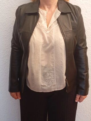 Chaqueta de cuero negra Talla XL