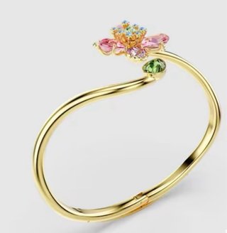 Pulsera Swarovski Idyllia Flor Bañada en Oro