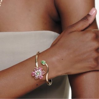 Pulsera Swarovski Idyllia Flor Bañada en Oro