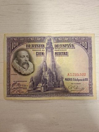 Billete 100 Pesetas Banco de España 1928