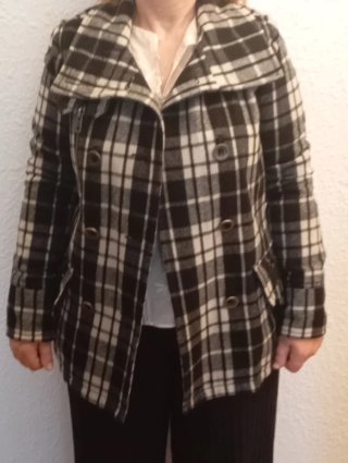 Chaquetón cuadros BSK Talla L