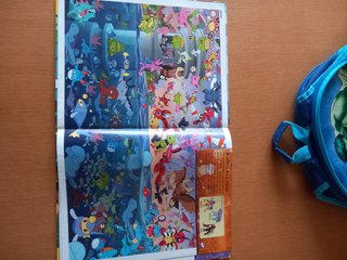 Mochila Marvel reversible+libro Donde está Pokemon