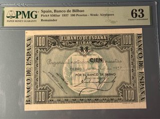 100 Pesetas 1937 Banco de Bilbao