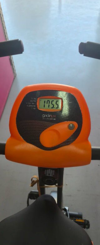 Bicicleta Estática Naranja y Negra
