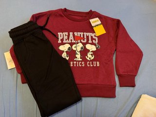Tuta Peanuts Snoopy Felpa e Pantaloni