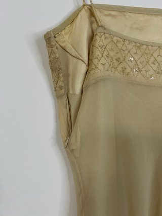 Max Mara Abito Seta Beige S/M