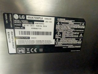 TV LG 49'' UHD
