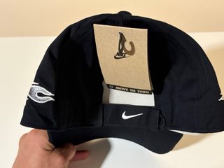 Gorra Nike Club Flame Negra y Plateada