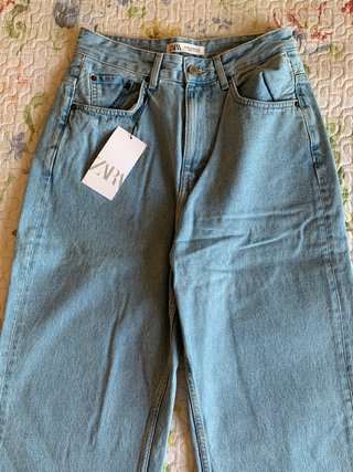 Jeans Zara Wide Leg Vaqueros azul claro