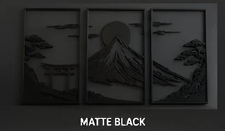 Decoración Pared Montaña Japonesa Metal