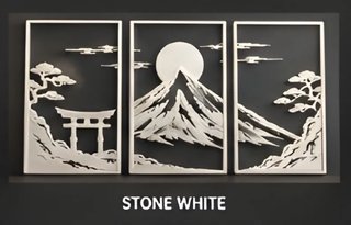 Decoración Pared Montaña Japonesa Metal