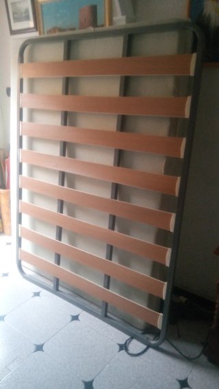 Somier metálico con lamas de madera