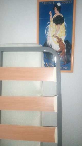 Somier metálico con lamas de madera