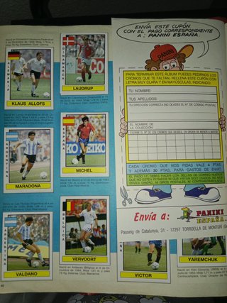 Álbum Fútbol 87 Panini Completo