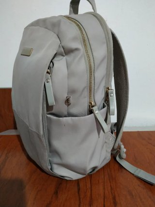 Mochila beige/gris