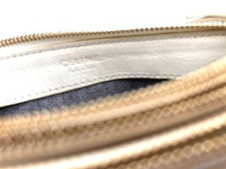 Bandolera Celine Piel Beige/Blanco