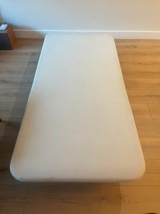 Base tapizada beige 190x90