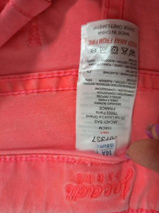 Pantalón Jacadi Talla 14 Coral