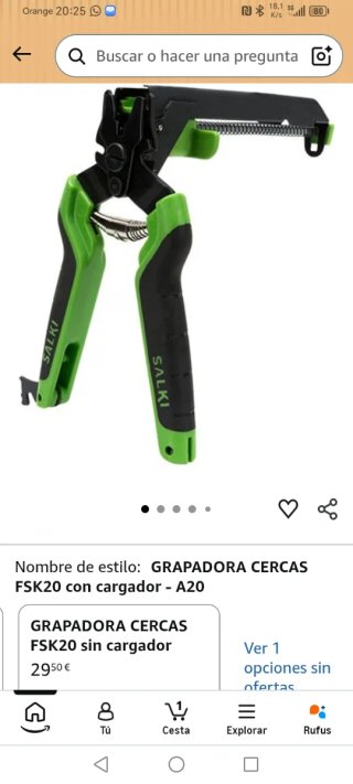 SALKI Grapadora FSK20C + 200 Grapas
